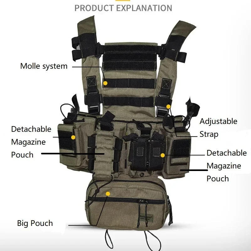 Crossfit Gear For Men - D3CR Brust Rig Weste Multicam Schwarz