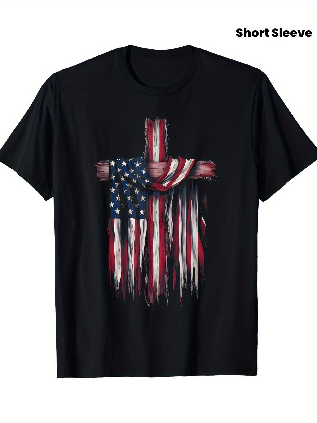 Crossfit Event - Patriotisches christlich-glaubensbezogenes T-Shirt für Männer -